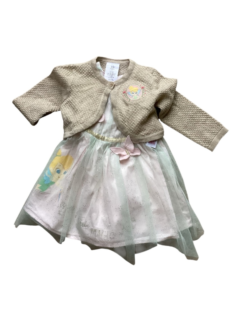 Disney Store Tinkerbell Dress & Jacket 12-18 mos NWOT